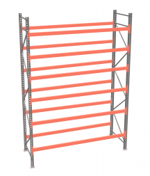 Стеллаж палетный ДиКом СП 4000х1800х1000 с 6 ярусами до 4000 кг / до 2000 кг на паллет П-90