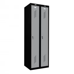 Шкаф металлический для рабочей спецодежды сигнальный-серый