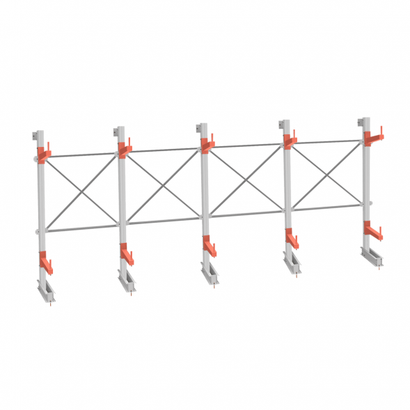 Стеллаж консольный СТ-062 2450х6160х830 2 яруса +О односторонний