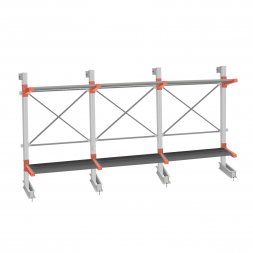 Стеллаж консольный СТ-062 2450х4660х830 2 яруса +Н односторонний