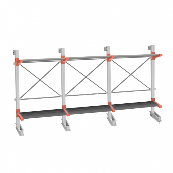 Стеллаж консольный СТ-062 2450х4660х830 2 яруса +Н односторонний