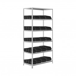 Стеллаж с 20 ящиками и 6 полками 1850х1000х400