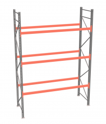 Стеллаж палетный ДиКом СП 4000х2250х1000 с 3 ярусами до 4500 кг / до 2250 кг на паллет П-90