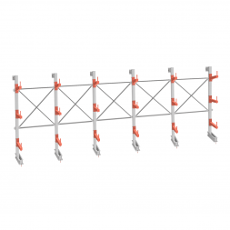 Стеллаж консольный СТ-062 2450х7660х830 3 яруса +О односторонний