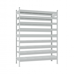 Стеллаж СТ-023 1800х1800х800 с 9 ярусами (рамы и настил - окрас)