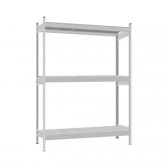 Стеллаж СТ-023 2700х1500х800 с 3 ярусами (рамы и настил - окрас)