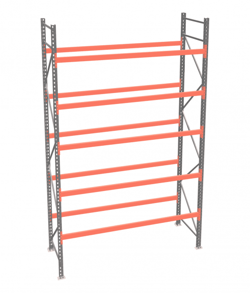 Стеллаж палетный ДиКом СП 5500х2700х1000 с 5 ярусами до 1600 кг / до 500 кг на паллет П-70