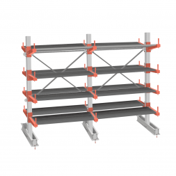 Стеллаж консольный СТ-062 2450х3160х1400 4 яруса +ОН двухсторонний