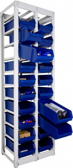 Стеллаж СТК-20.045.05.10 двойной с контейнерами