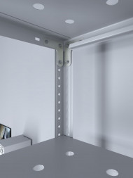 Стеллаж ТС Лайт 2200х1200х600 с 8 перфорированными полками