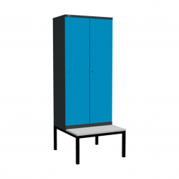 Шкаф Диком УНО-421 (RAL 7016 + RAL 5012) на подставке-скамейке