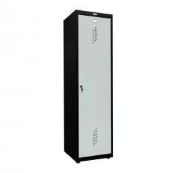 Шкаф металлический для инвентаря черный со светло-серым