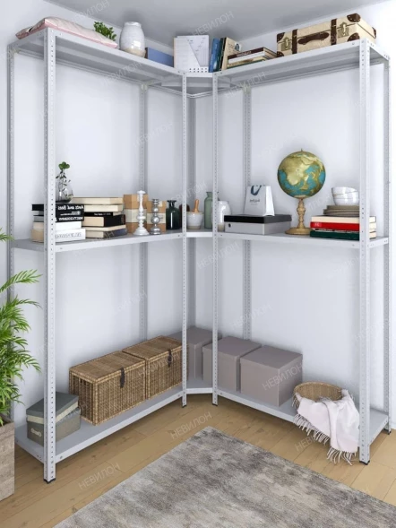 Стеллаж угловой МС 2000х1800х1800/600 мм 3 яруса