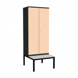 Шкаф Диком УНО-421 (RAL 7016 + RAL 1015) на подставке-скамейке