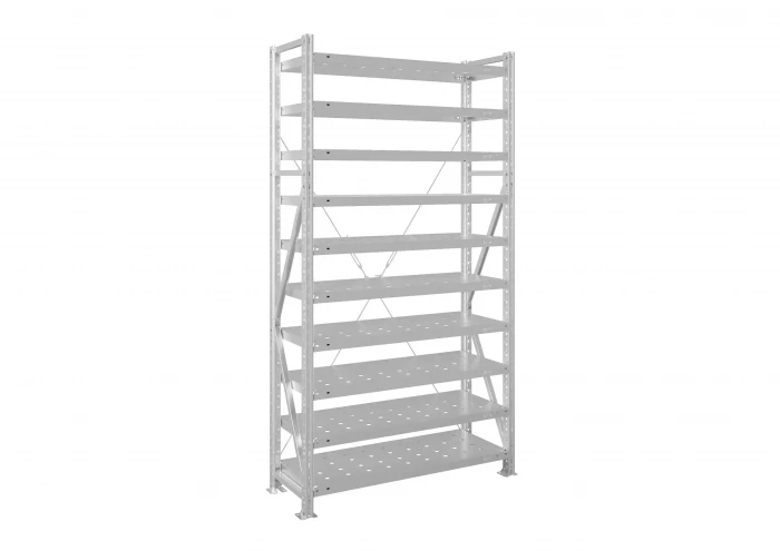 Стеллаж металлический MS U 3000х1500х400 10 полок перфорированные до 300 кг