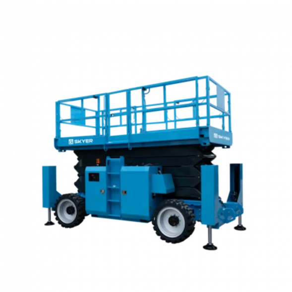 Подъемник самоходный дизельный ножничный с выдвижной платформой SKYER DPL1868