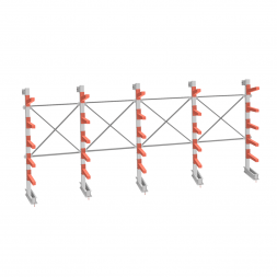 Стеллаж консольный СТ-062 2450х6160х830 5 ярусов односторонний