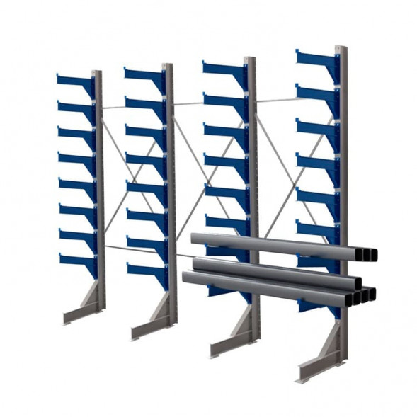 Стеллаж консольный односторонний КТр 4000х4980х1000 (800) 8 ярусов