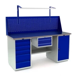 Верстак большой с перфопанелью модульный WT180.WD5/WD1.111