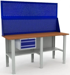 Верстак металлический промышленный большой W200.F2/F2/F2.120