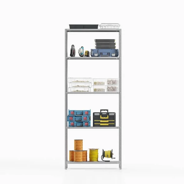 Стеллаж ТС-Лайт 2500х1200х400 с 5 сплошными полками