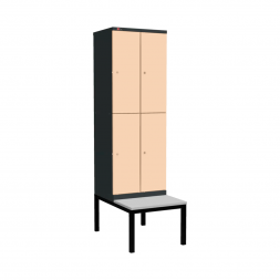 Шкаф Диком УНО-322 (RAL 7016 + RAL 1015) на подставке-скамейке