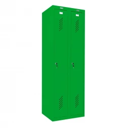 Шкаф металлический для рабочей спецодежды зеленый