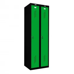 Шкаф металлический для рабочей спецодежды зеленый