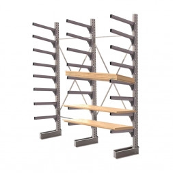 Стеллаж консольный односторонний КЛр 2500х3201х755 (600) 8 ярусов