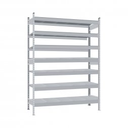 Стеллаж СТ-023 1800х1800х800 с 7 ярусами (рамы и настил - цинк)