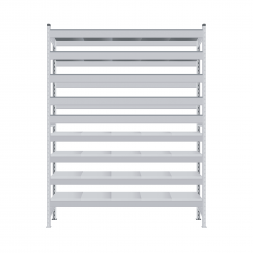 Стеллаж СТ-023 2000х1800х800 с 9 ярусами (рамы и настил - цинк)