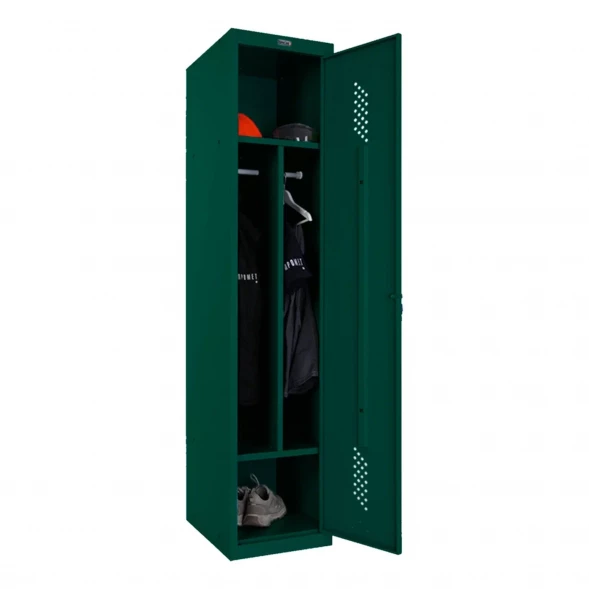 Шкаф металлический односекционный темно-зеленый