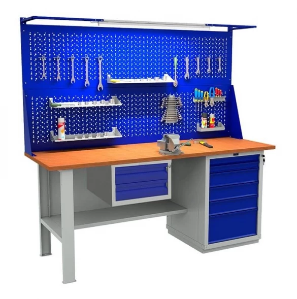 Верстак стационарный с деревянной столешницей W200.F2/WS6.121