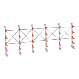 Стеллаж консольный СТ-062 2450х7660х830 4 яруса односторонний