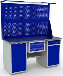 Верстак металлический для дачи с полками WT160.WD1/WD2.121