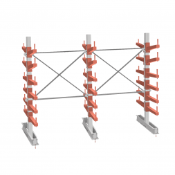 Стеллаж консольный СТ-062 2450х3160х1400 6 ярусов +О двухсторонний