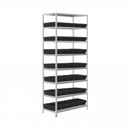 Стеллаж для метизов 2000х1000х400 35 пластиковых ящиков