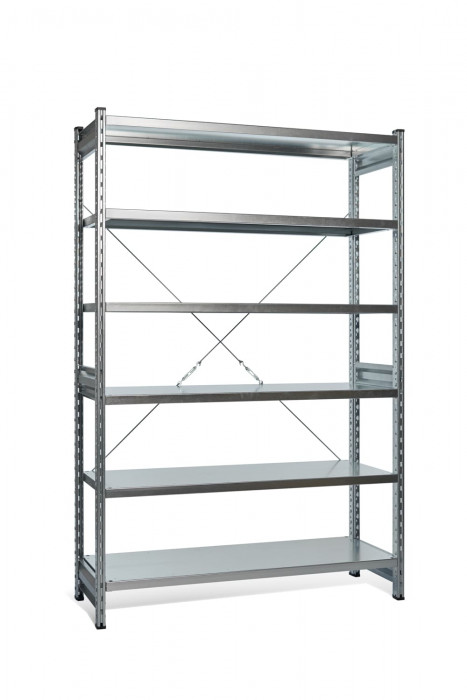Стеллаж СТ-031 цинк 2279х1300х600 6 полок до 200 кг