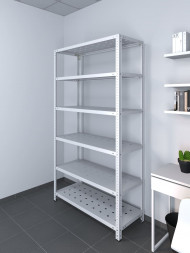 Стеллаж ТС Лайт 1800х1200х300 с 6 перфорированными полками