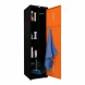 Шкаф металлический для инвентаря черный с оранжевым