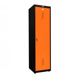 Шкаф металлический для инвентаря черный с оранжевым