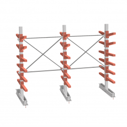 Стеллаж консольный СТ-062 2450х3160х1400 6 ярусов двухсторонний