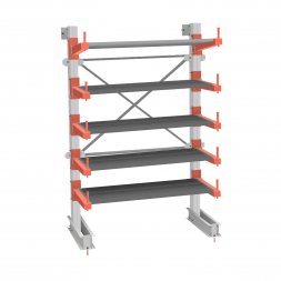Стеллаж консольный СТ-062 2450х1660х830 5 ярусов +ОН односторонний