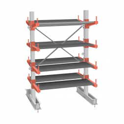 Стеллаж консольный СТ-062 2450х1660х1400 4 яруса +ОН двухсторонний