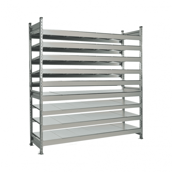 Стеллаж СТ-023 1800х1500х600 с 9 ярусами (рамы и настил - окрас)