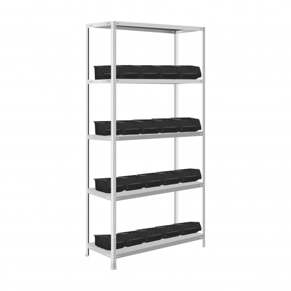 Стеллаж для деталей 1600х1000х300 20 пластиковых ящиков