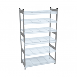 Стеллаж СТ-023 2500х1800х800 с 6 ярусами (рамы и настил - цинк)