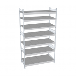 Стеллаж СТ-023 3000х1200х800 с 7 ярусами (рамы и настил - цинк)