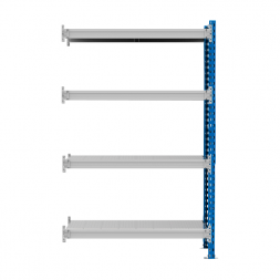 Стеллаж SGR-V 350 кг 2500х1200х800 4 яруса (рамы RAL 5015 / настил цинк) ДС