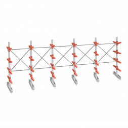 Стеллаж консольный СТ-062 2450х7660х1400 4 яруса двухсторонний